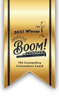 BOOM Show 2021 TEA award gold ribbon